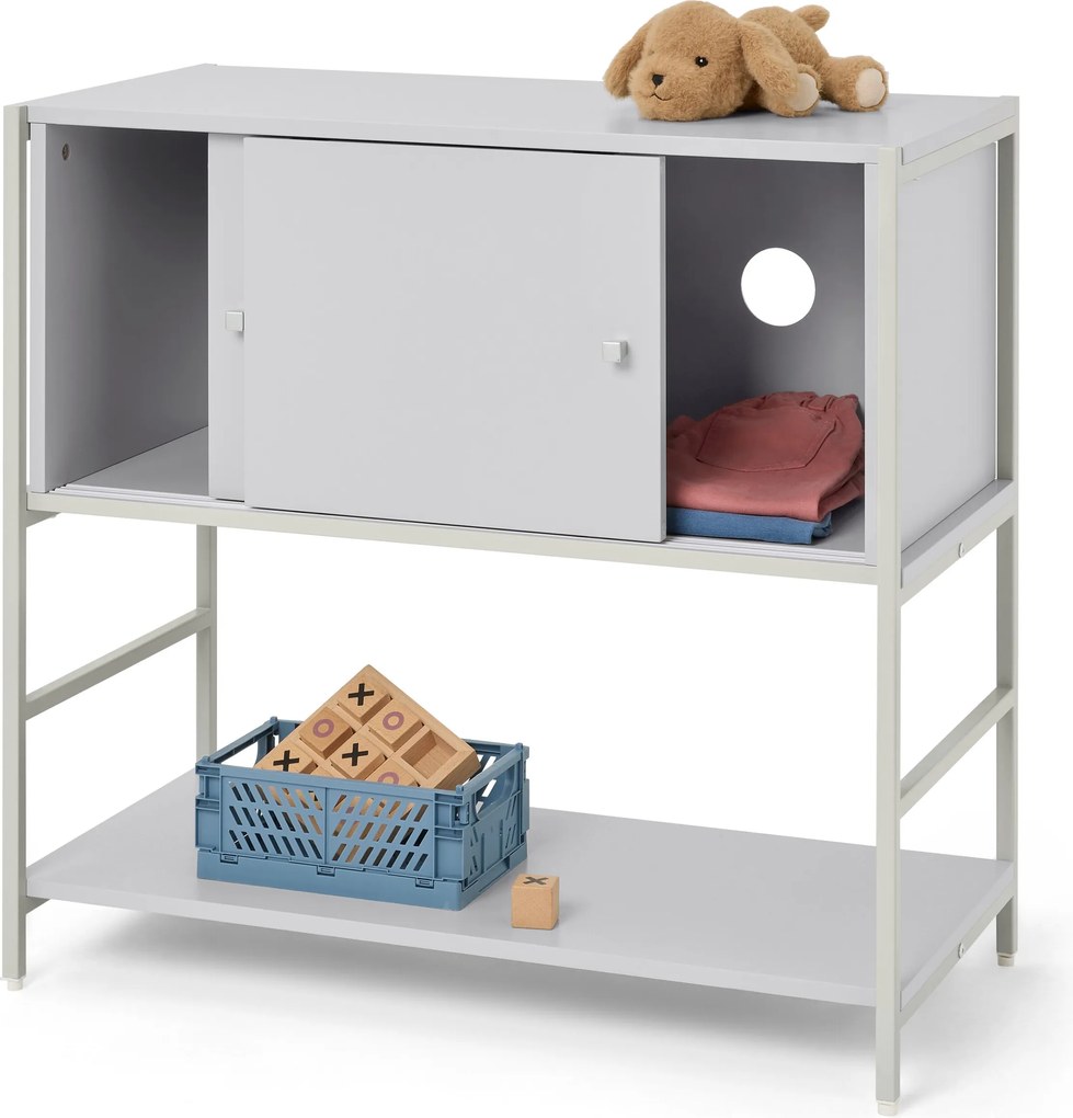 Detský komoda »GRADE« s posuvnými dverami, sivá