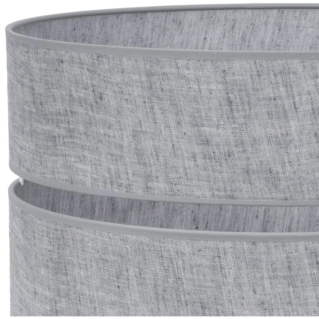 Závesné svietidlo Len, 1x šedé textilné tienidlo, (fi 40 cm), w