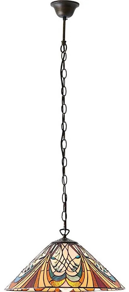 Endon 64162 - Závesný luster Tiffany HECTOR na reťazi 1xE27/60W/230V pr. 40 cm