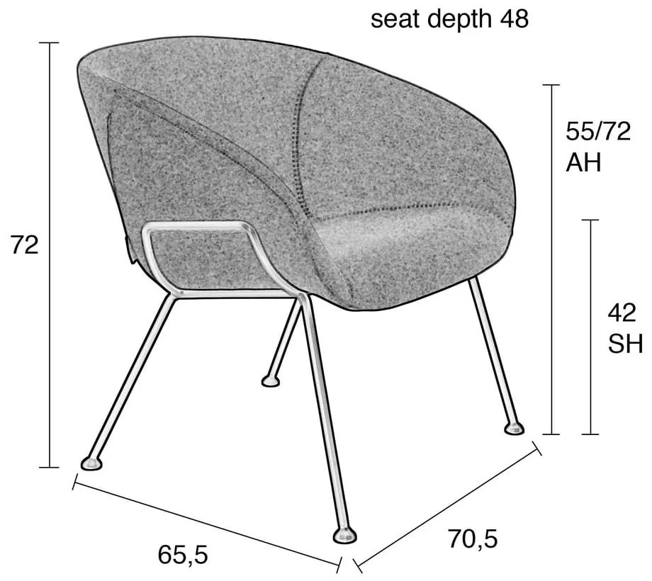 Čierne kreslo z umelej kože Zuiver Feston
