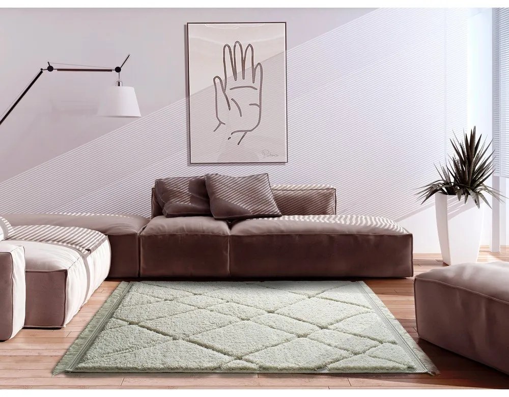 Béžový koberec Universal Kai Line, 130 x 195 cm