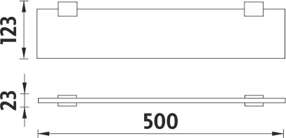 Nimco Polica, 50 cm KIBO čierna - Ki-14091B-50-90