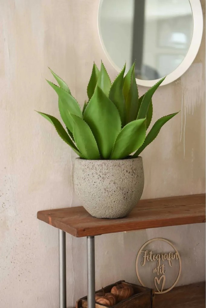 Okrúhly kvetináč RAFIOT, vláknocement, 25x21 cm, sivý