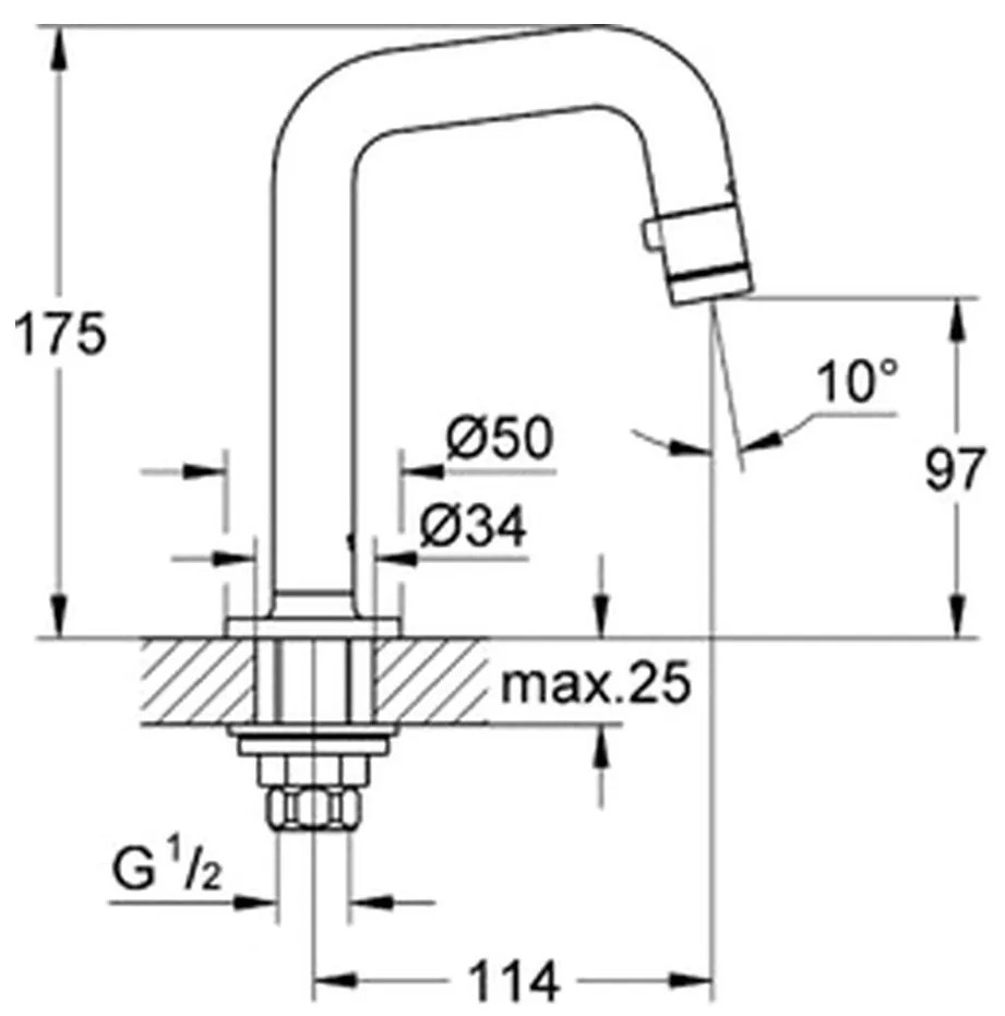 GROHE - Univerzálny stojančekový ventil, chróm 20202000