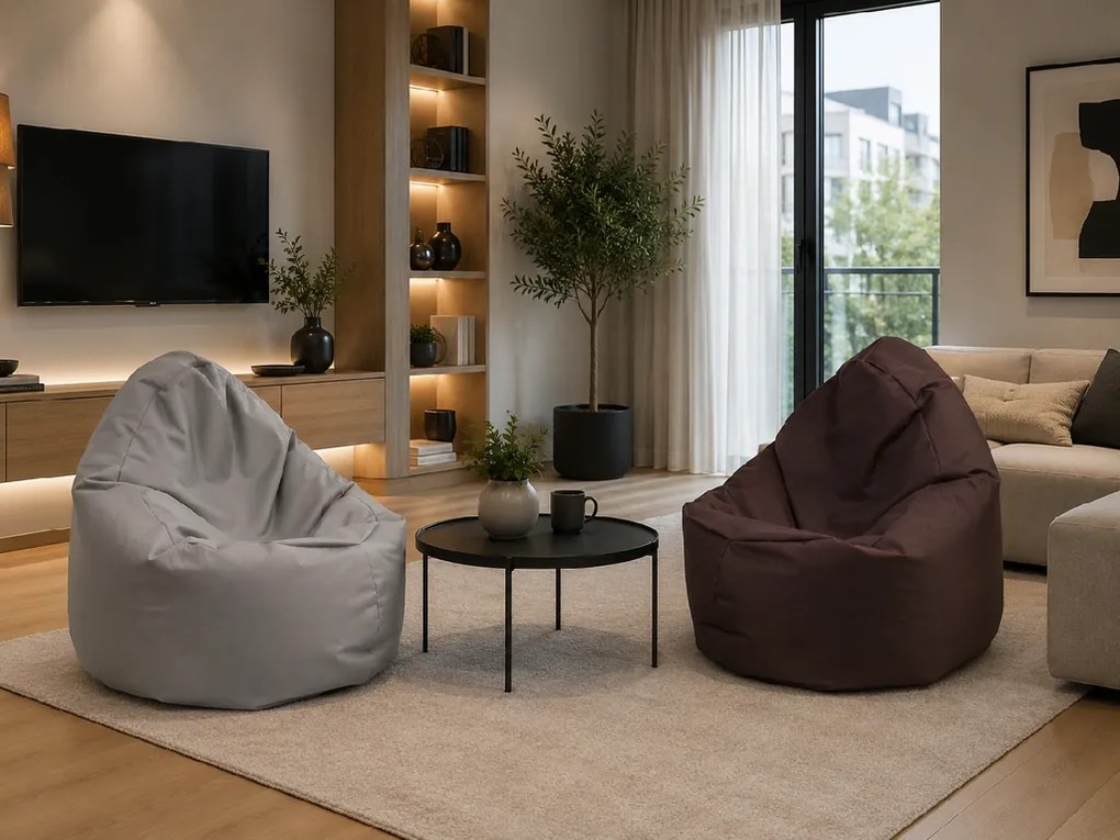 Sada 2 sedacích vakov do interiéru Zac polyester hnedý a sivý