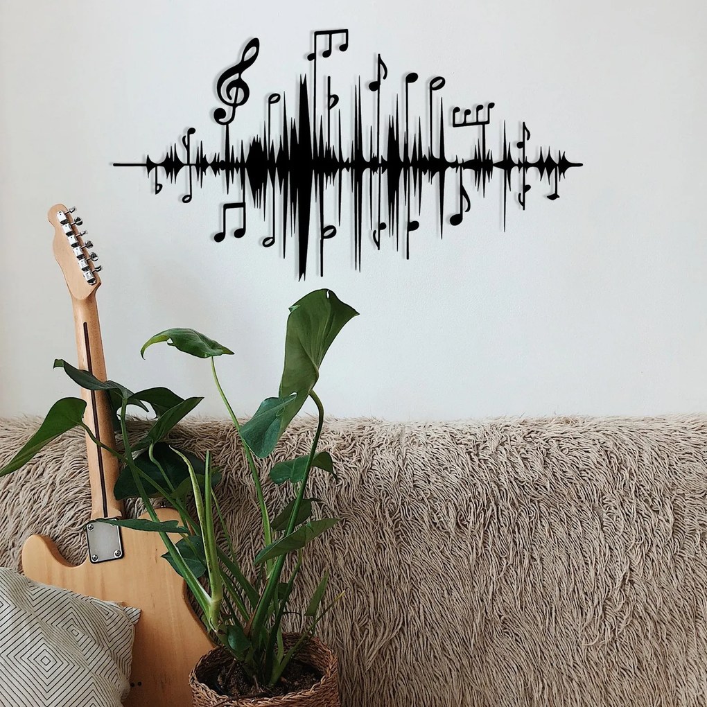 Nástenná kovová dekorácia Lal čierna