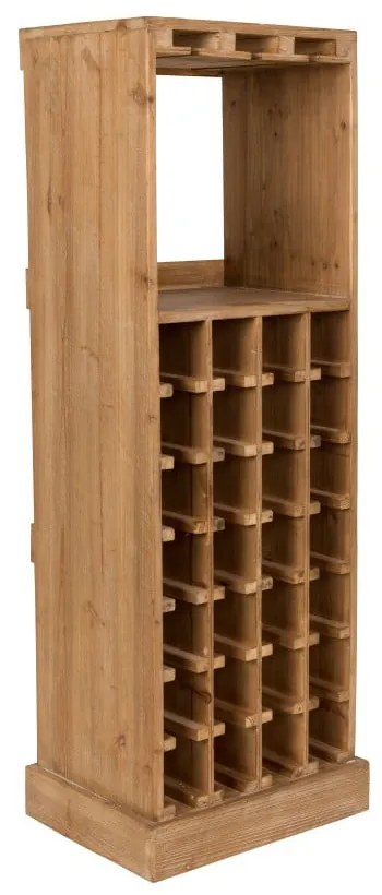 Hnedá vinotéka z jedlového dreva počet fliaš 28, 43,5x118,5 cm Claude – Dutchbone