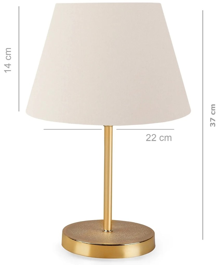 Stolní lampa Ayda krémová/zlatá