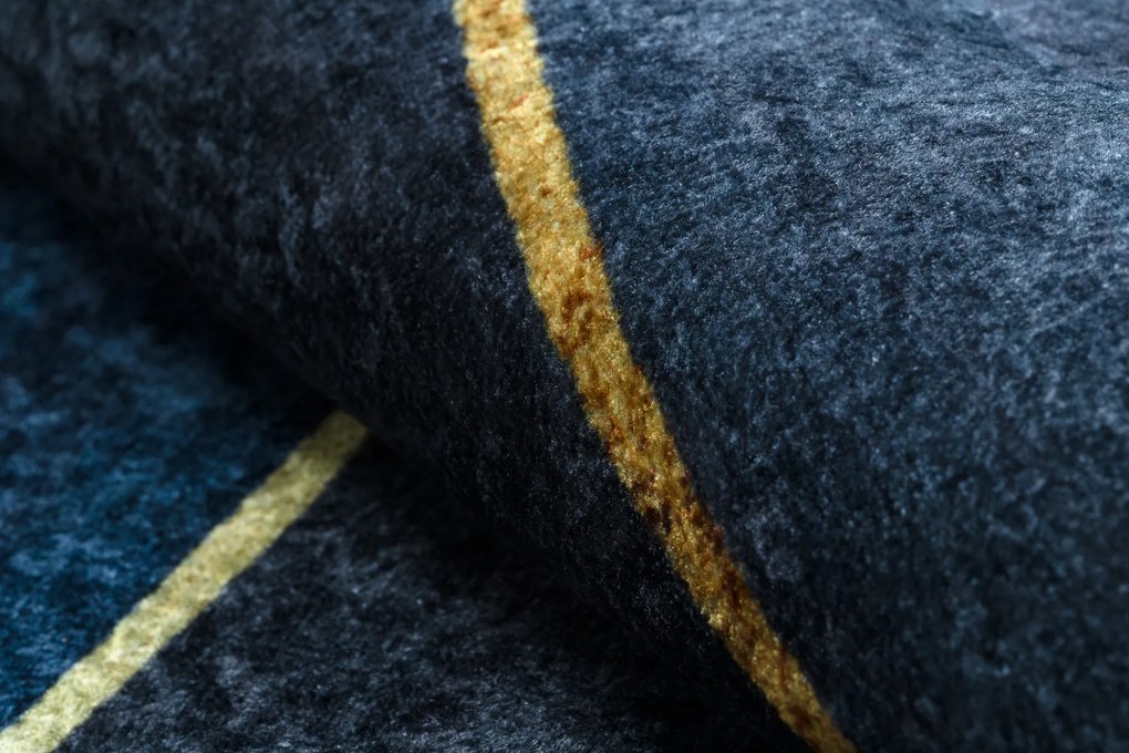 Koberec MIRO 52097.801 Geometrický, protišmykový, prateľný, modrý