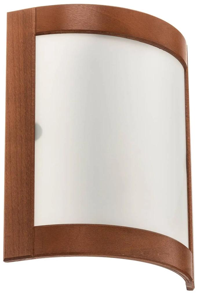 Nástenné svietidlo Zanna z dreva 34 cm, rustikálne
