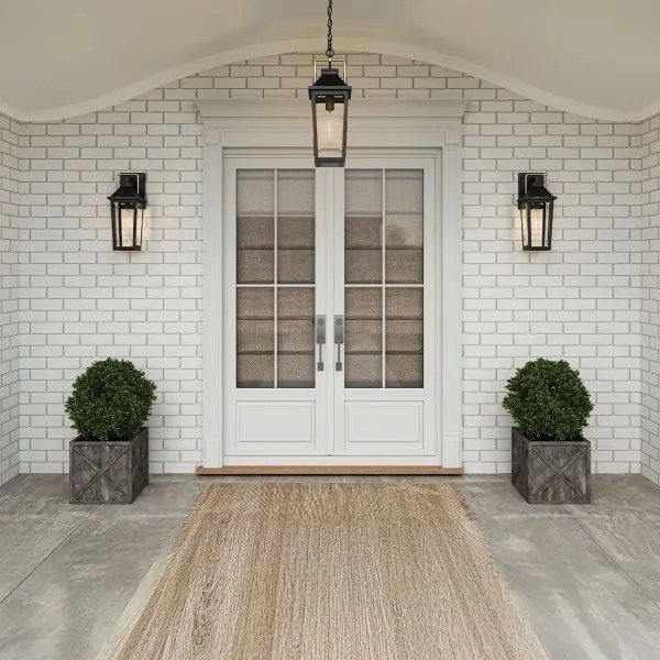 Quoizel QZ-BUCKLEY-M-MBK - Vonkajšie nástenné svietidlo BUCKLEY M 1xE27/40W/230V IP44