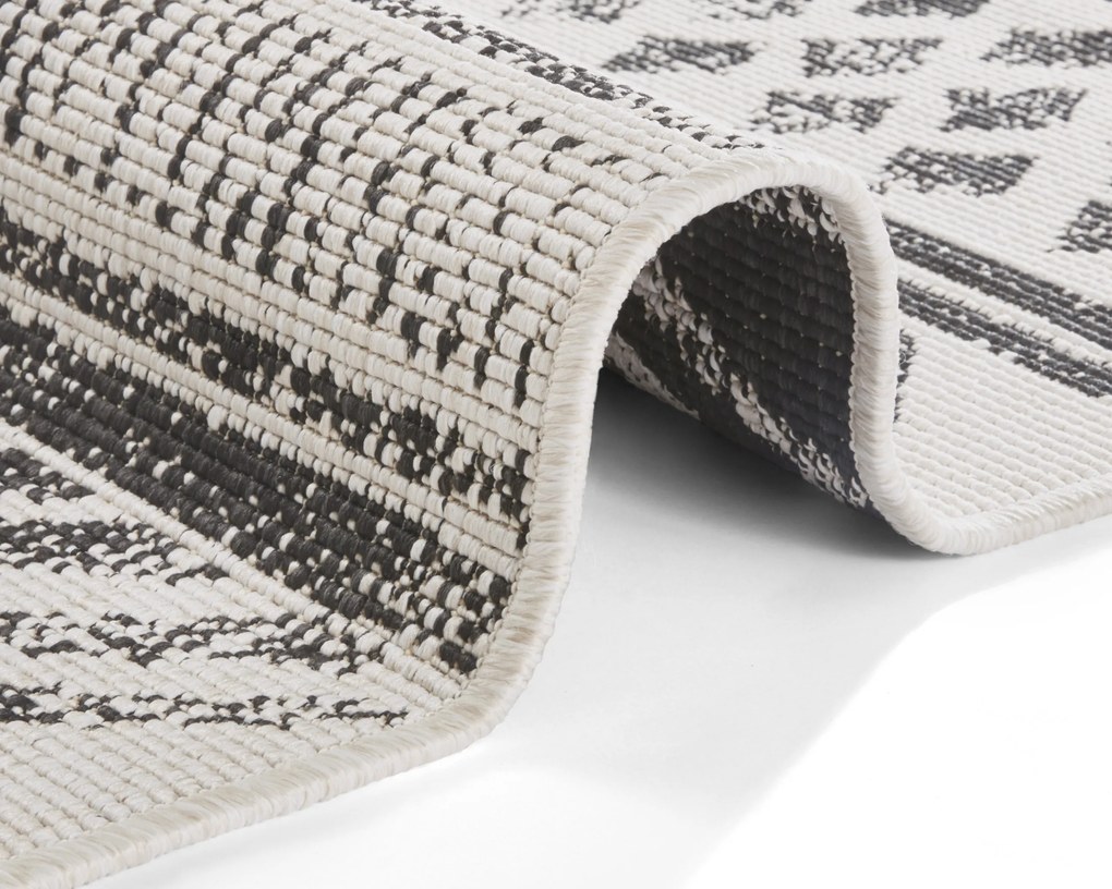 Kusový koberec Twin Supreme 103860 Black / Cream – na von aj na doma, 240x340, čiernobiela, chodba / predsieň, Hanse Home