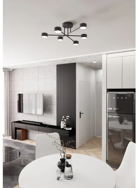 Prisadený luster HALO 6xGX53/10W/230V čierny