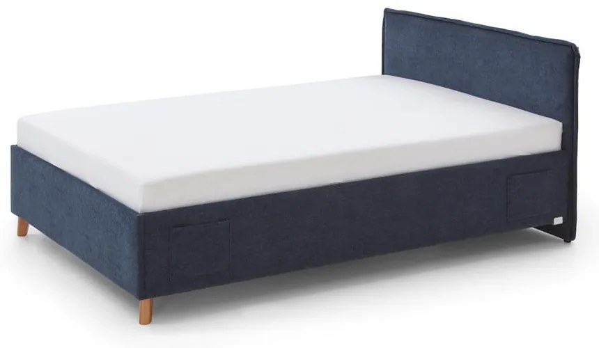 Tmavomodrá čalúnená detská posteľ bez roštu 140x200 cm Fun – Meise Möbel
