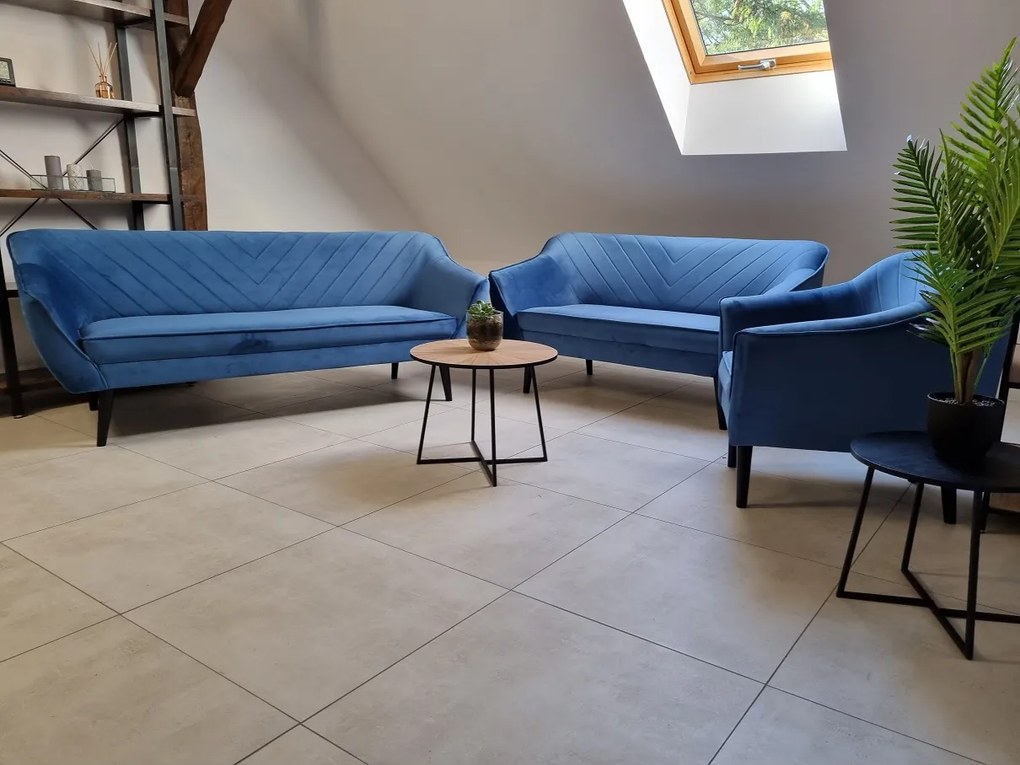 SEDACIA ZOSTAVA DARIO 3 + 2 + 1 Royal Velvet S 21 ŠEDÁ SKLADOM