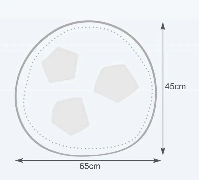INTERMEDIC SK - Sedací vak Sport M | futbalová lopta 65x45 cm, ekokoža, výplň 170 l