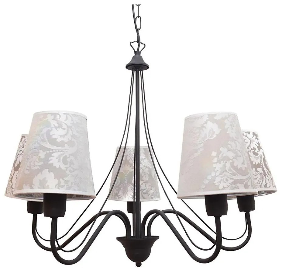 Luster MALBO II 5xE27/15W/230V čierna