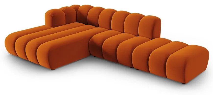 Oranžová rohová pohovka (ľavý roh) Lupine – Micadoni Home