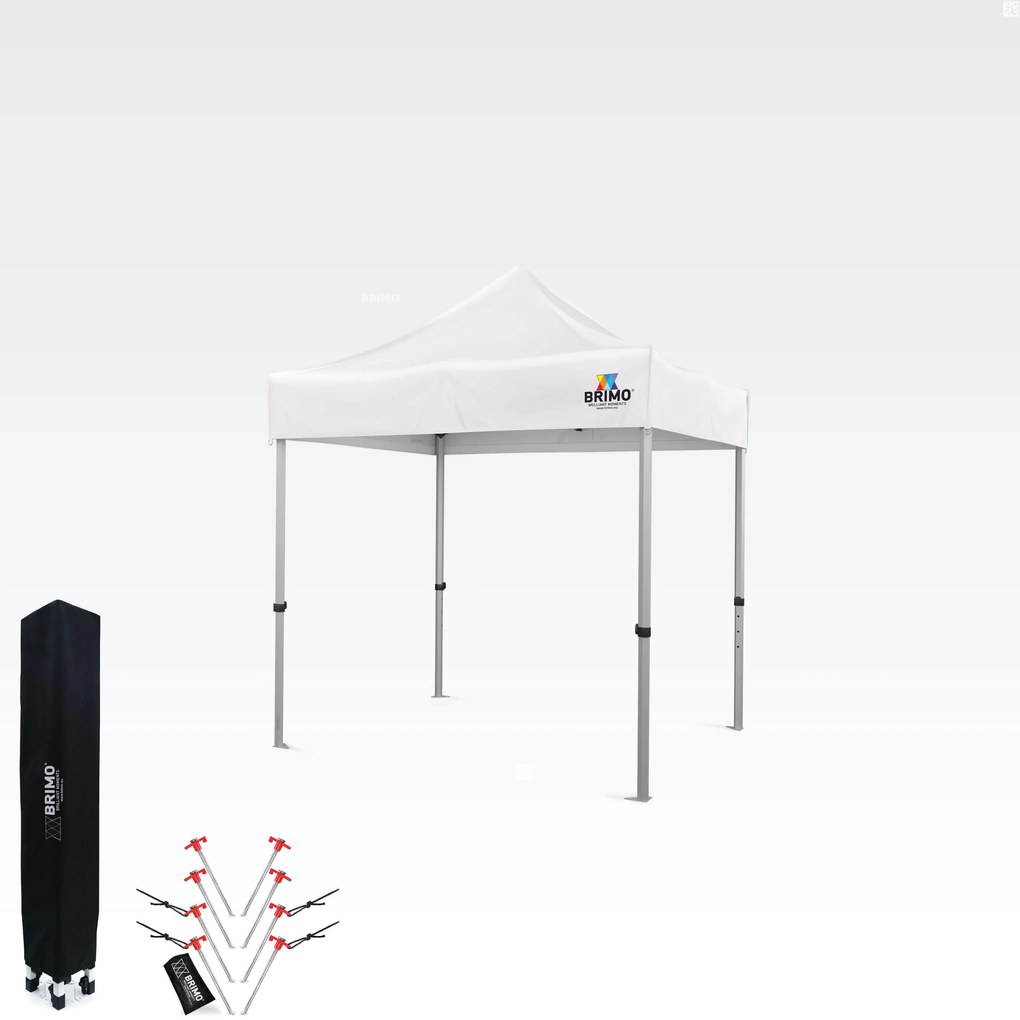 BRIMO Hliníkový Nožnicový stánok skladací bez stien | BRIMO Exclusive Alu 2x2 m - bez stien - Biela 32