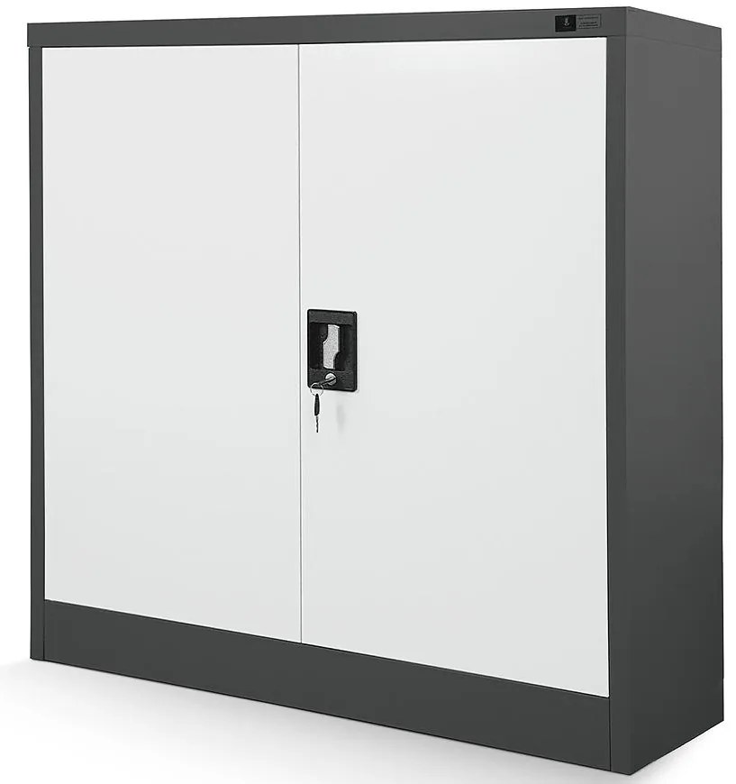 Kancelárska skriňa Beata kovová antracit/biela