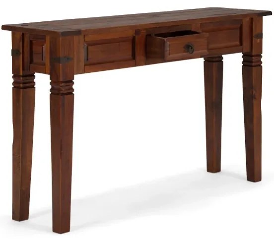 furniture-nabytek.cz - Masívny toaletný stolík Catana z borovicového dreva, hnedý, lakovaný – 120×35×76 cm
