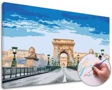 Maľovanie podľa čísel MOST V BUDAPEŠTI – stredná náročnosť 60x40