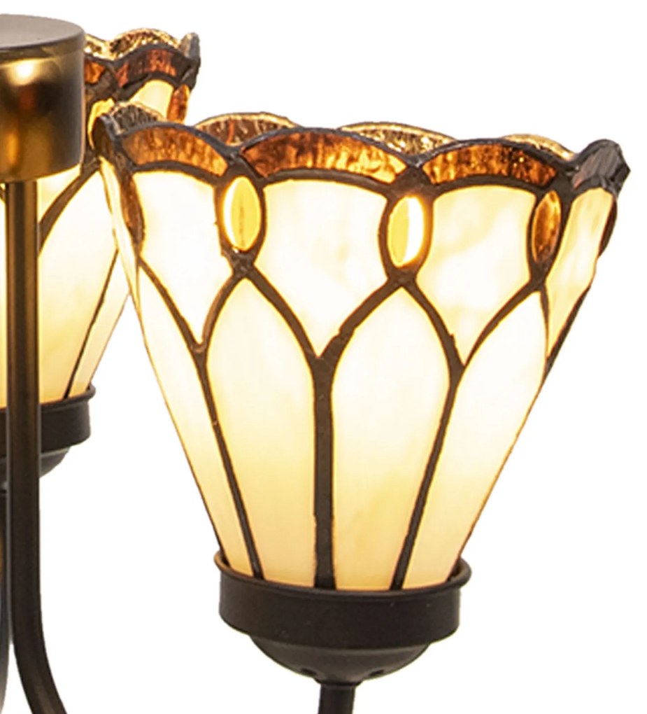 Závesná lampa Tiffany luster CARAMEL Ø39 3xE14