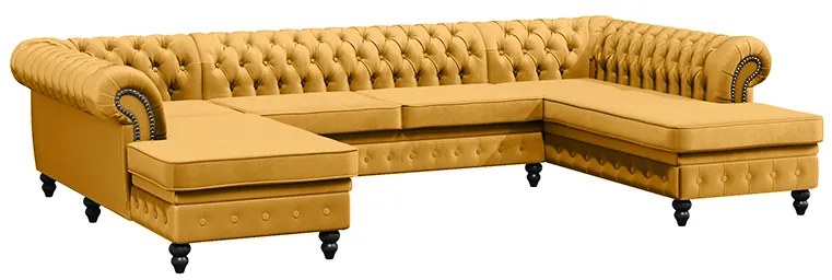 PROXIMA.store - Luxusná sedačka CHESTERFIELD LONG U FARBA NÔH: čierna, DRUH LÁTKY: MAGIC VELVET - 2215, FARBA OZDOBNÝCH ŠPENDLÍKOV: barok