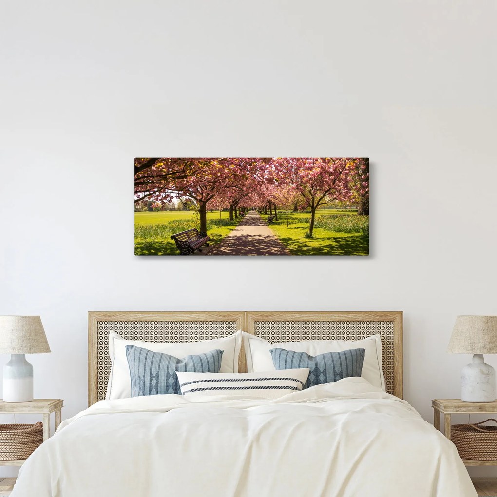 Obraz - sad čerešní (120x50 cm)