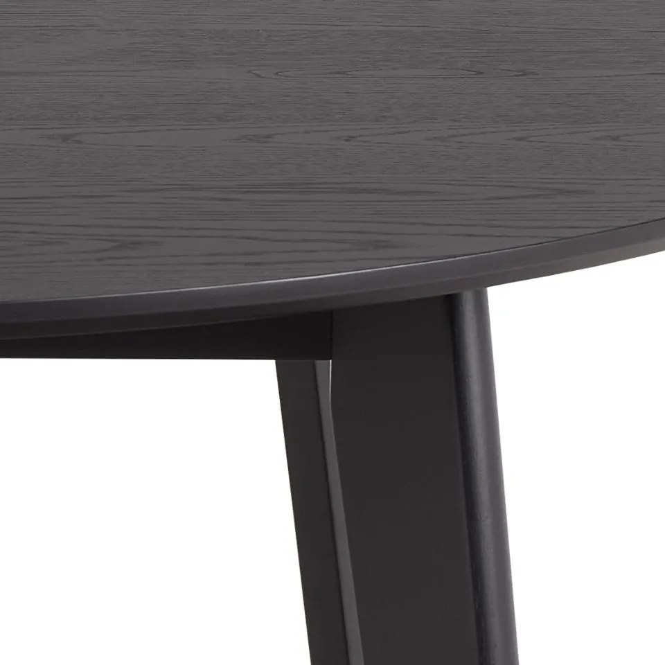 Okrúhly jedálenský stôl Roxby 120 cm čierny