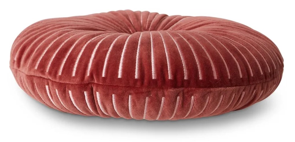 HK living Dekoratívny zamatový vankúš Burgundy Ø 35 cm