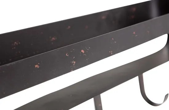 Kovová polica do kúpeľne RAKKA 56x29 cm, čierna