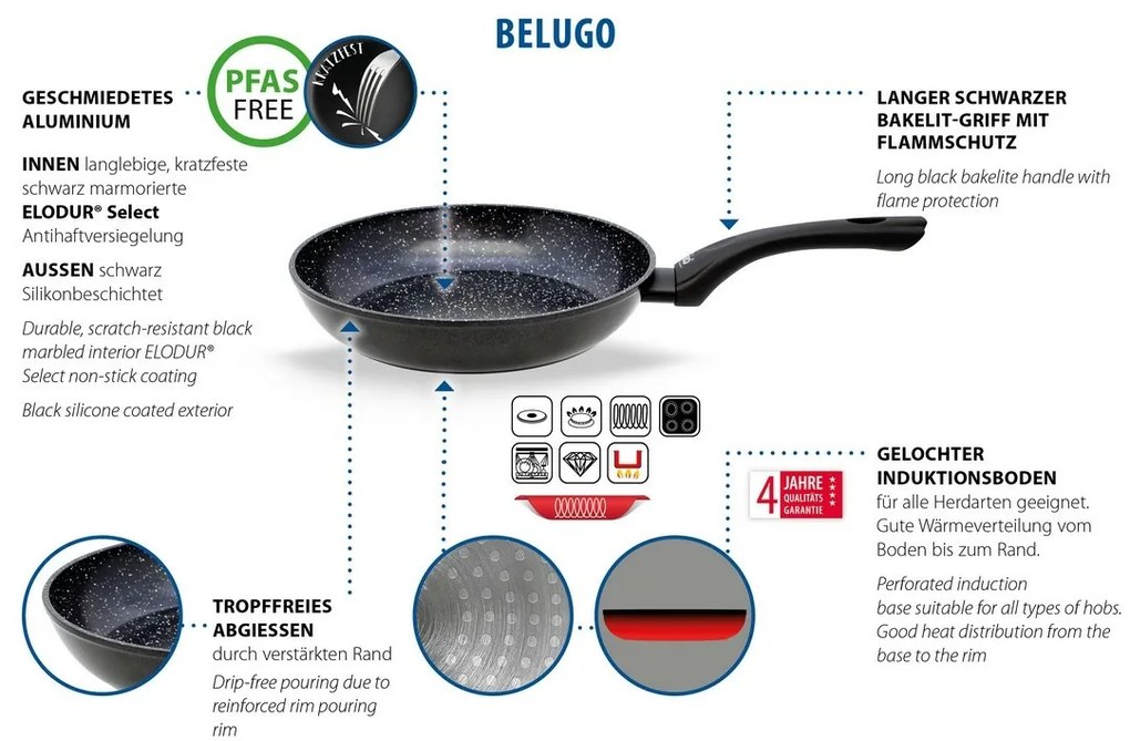 Elo 59928 Belugo 28 cm wok s rukoväťou