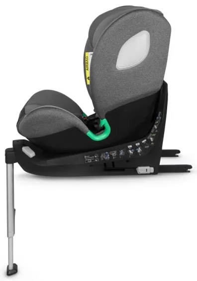 Lionelo - Otočná autosedačka s bázou BRAAM i-Size 40–150 cm Grey Stone