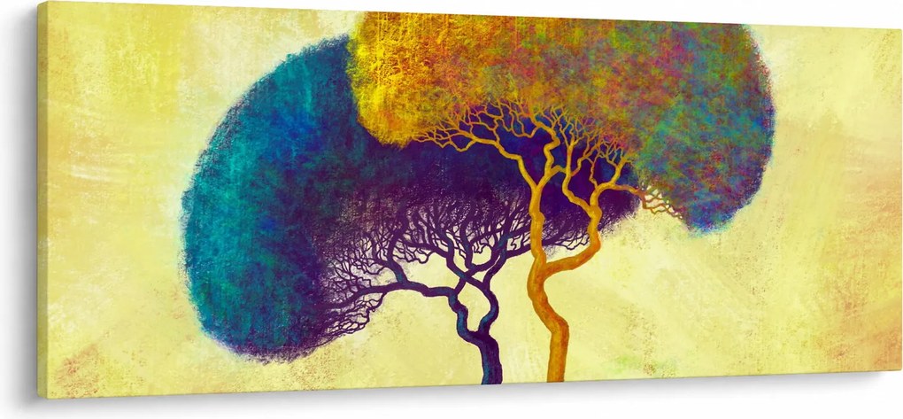 Obraz - Stromy na kopci (120x50 cm)