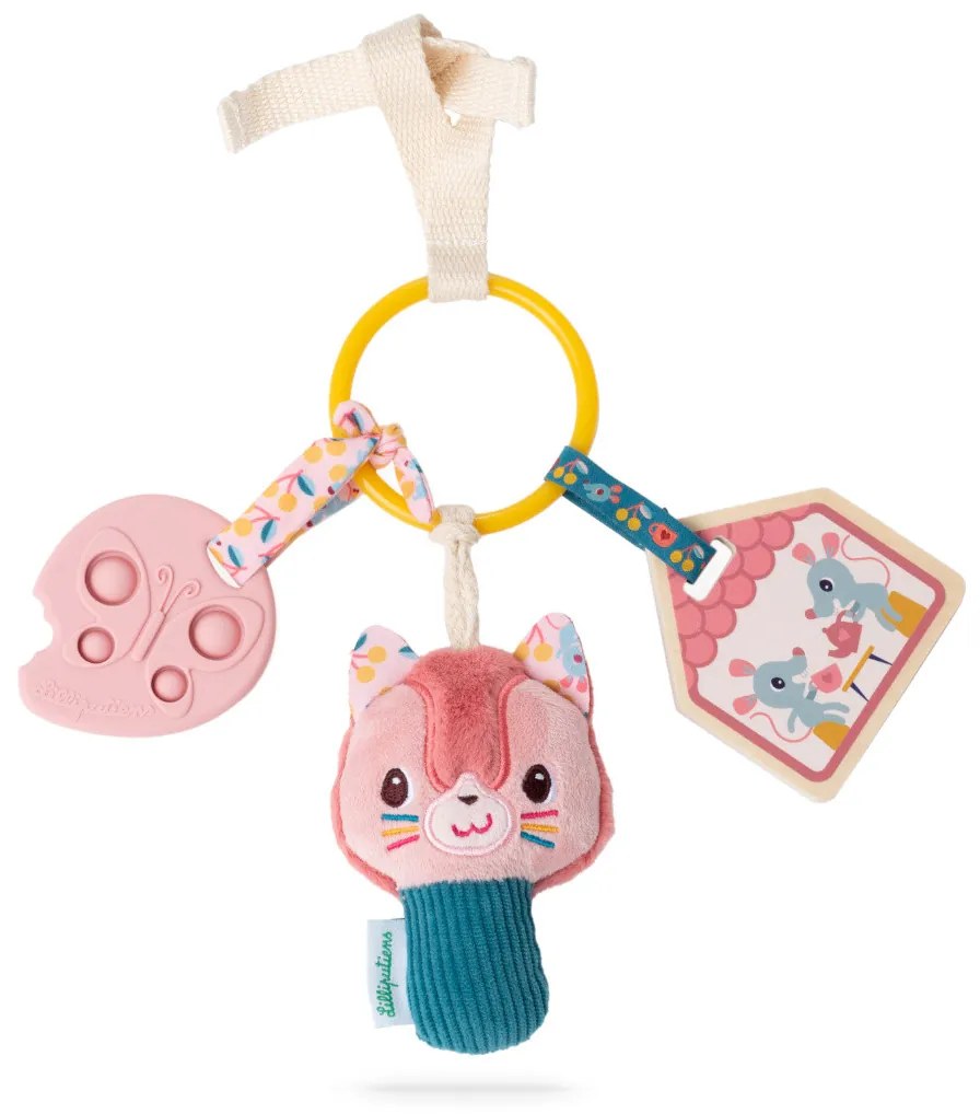 Lilliputiens - Safari krúžok s aktivitami a zrkadielkom - mačička Jeanne