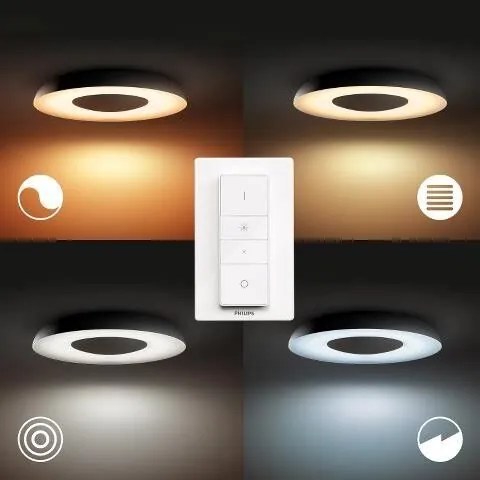PHILIPS HUE Prisadené stropné LED inteligentné osvetlenie HUE STILL s vypínačom, 22,5 W, teplá biela-studená bie