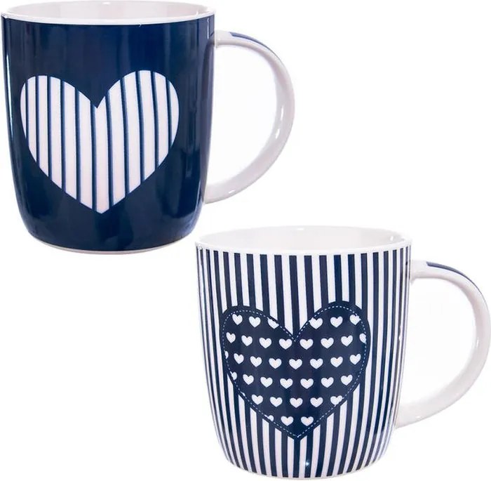 Porcelánové hrnčeky JUST LOVE 390 ml 2 ks