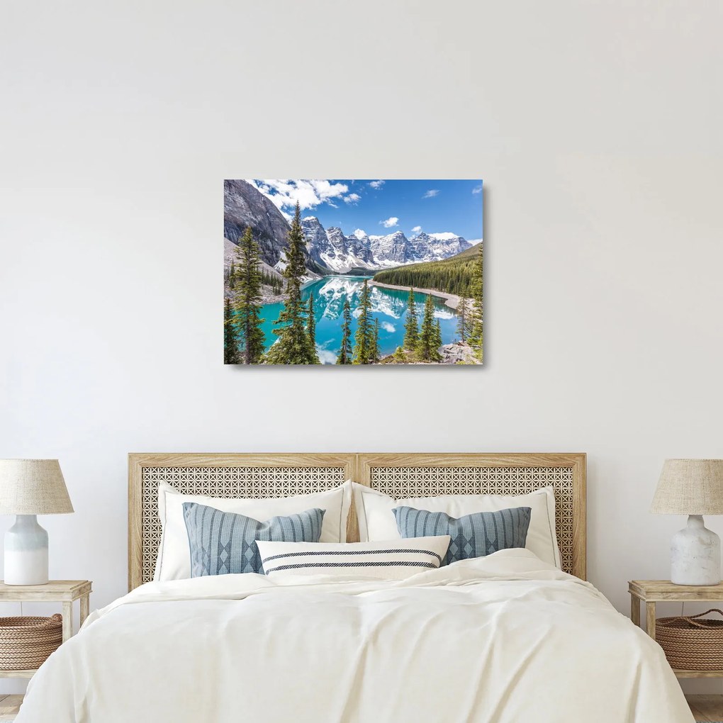 Sklenený obraz - Národný park Banff (70x50 cm)