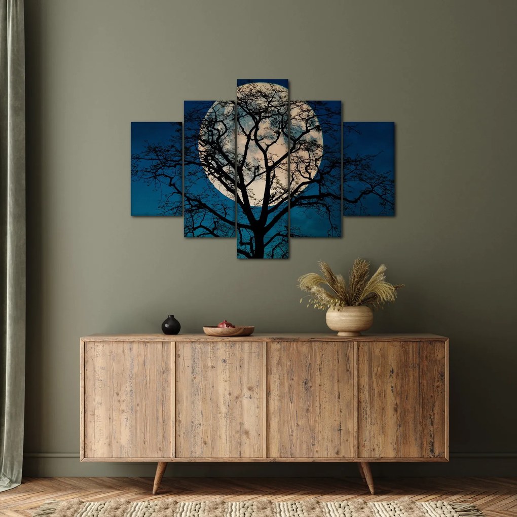 Obraz stromu so splnom (150x105 cm)