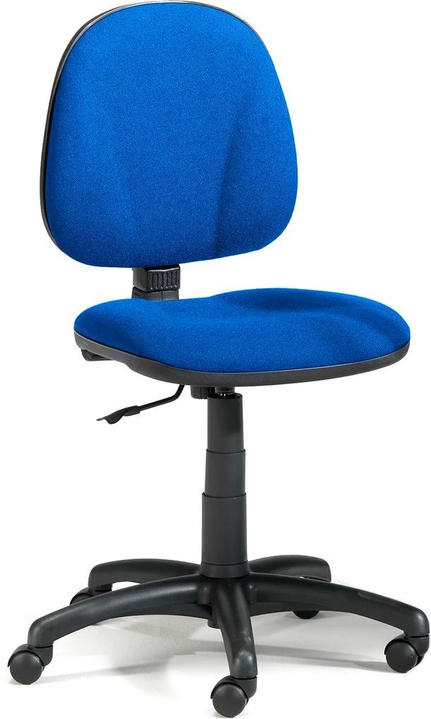 Kancelárska stolička DOVER s nízkou opierkou, modrá / čierna