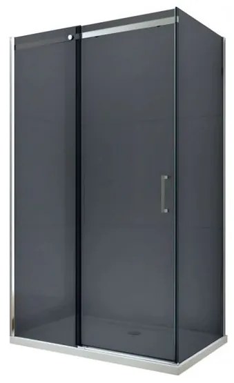 Mexen OMEGA sprchovací kút 160x70cm, 8mm sklo, chrómový profil-šedé sklo, 825-160-070-01-40