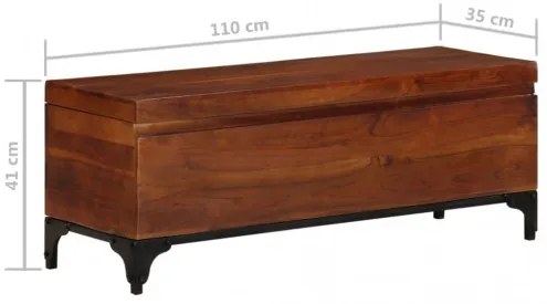 vidaXL Úložná truhlica 110x35x41 cm akáciový masív-