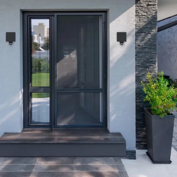 Brilagi - LED vonkajšie nástenné svietidlo s čidlom CUBE LED/6W/230V antracit