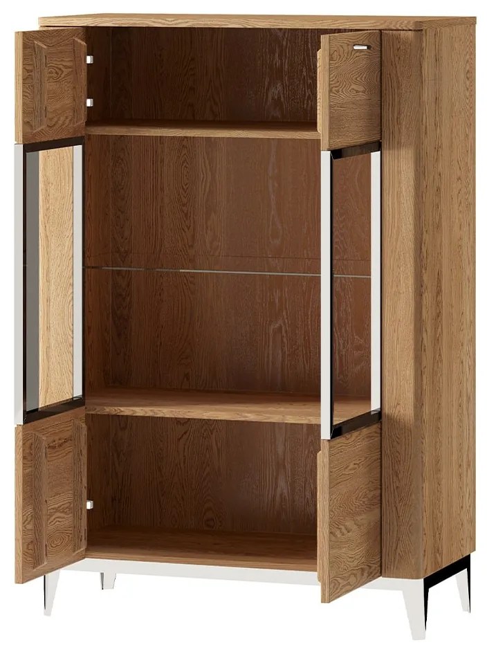 Vitrína Savona II 15 90 cm z masivu dub zlatý