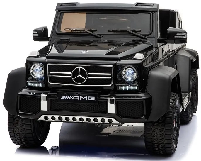 RAMIZ ELEKTRICKÉ AUTÍČKO MERCEDES G63 6x6 LCD - MP4 - ČIERNE - MOTOR - 6 x 45W BATÉRIA - 12V/14Ah - 2023
