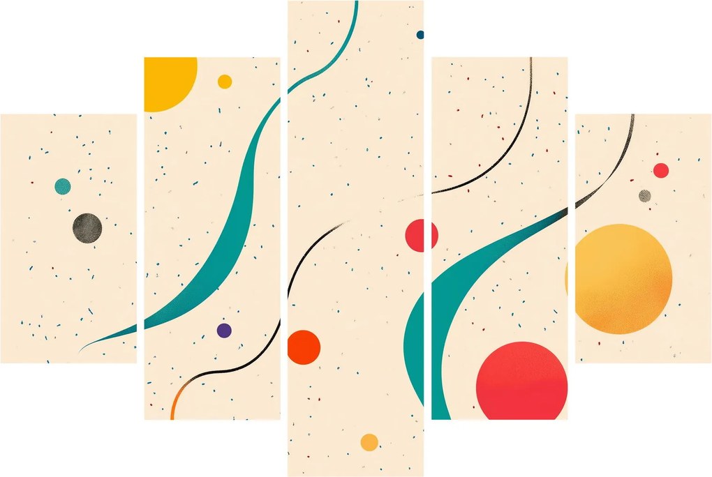 Obraz - Minimalistická farebná ilustrácia (150x105 cm)