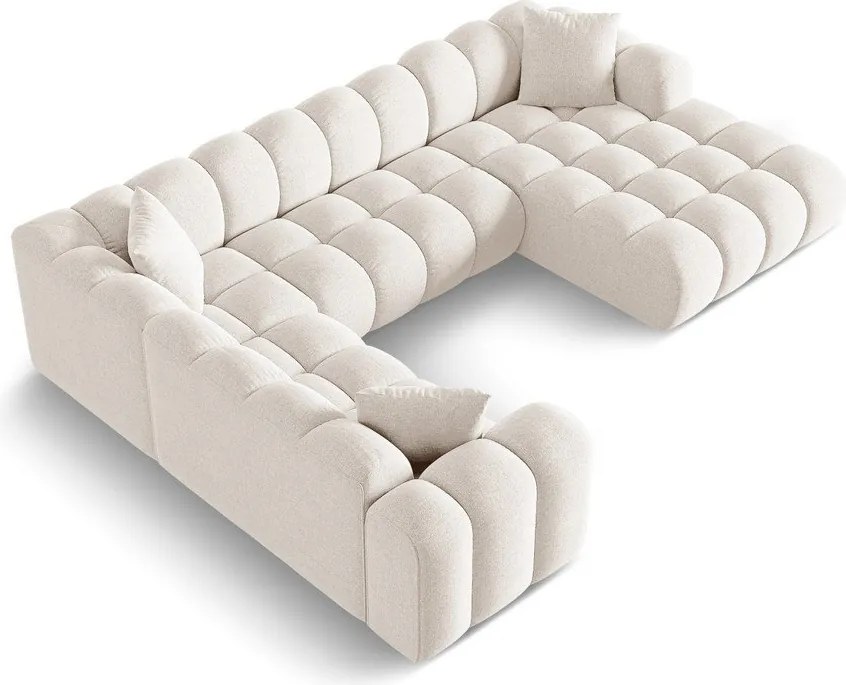 Krémová ženilková rohová pohovka (ľavý roh/do tvaru "U") Treno – Cosmopolitan Design