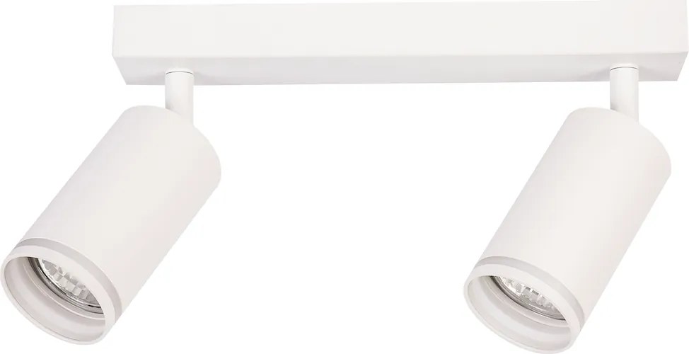 Bodové svietidlo Pipe Ring, 2x biele kovové tienidlo, w