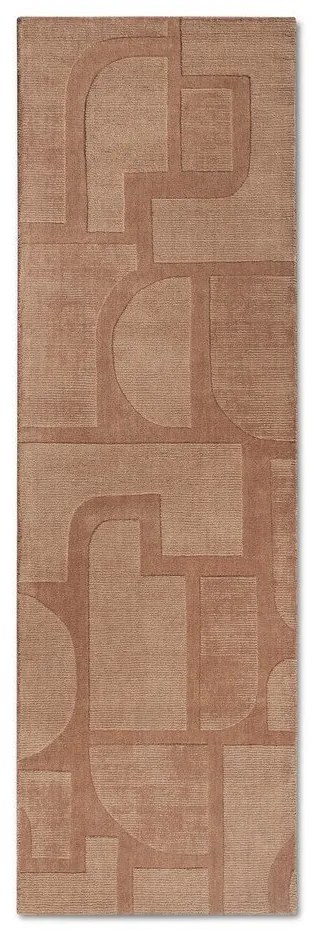 Hnedý ručne tkaný vlnený behúň 80x250 cm Alexis – Villeroy&Boch